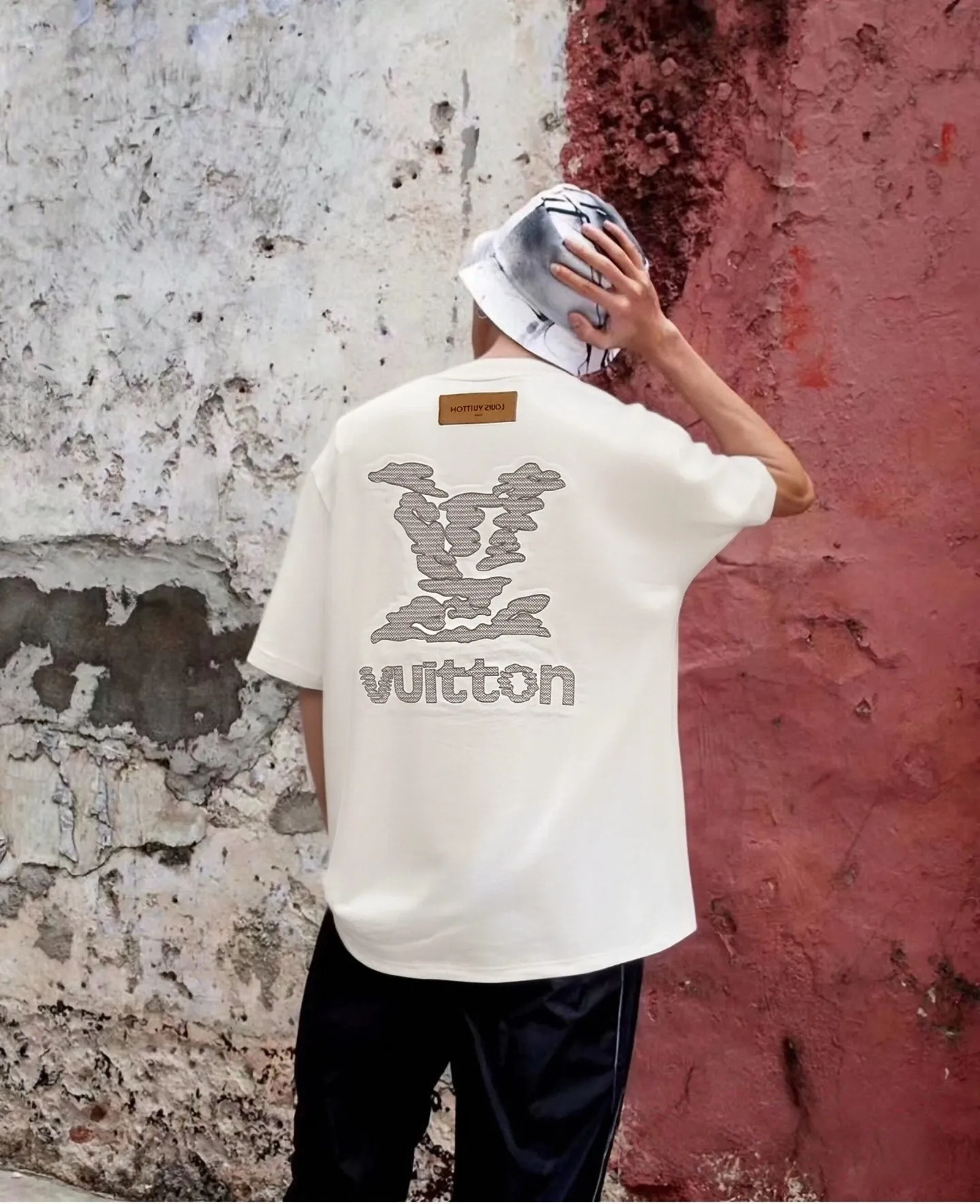 Louis Vuitton/Louis Vuitton cloud letter logo short sleeves